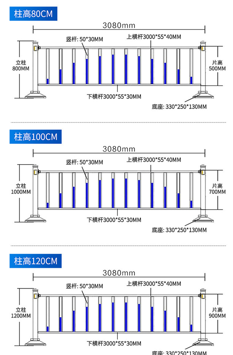 城市道路隔離防護(hù)欄介紹